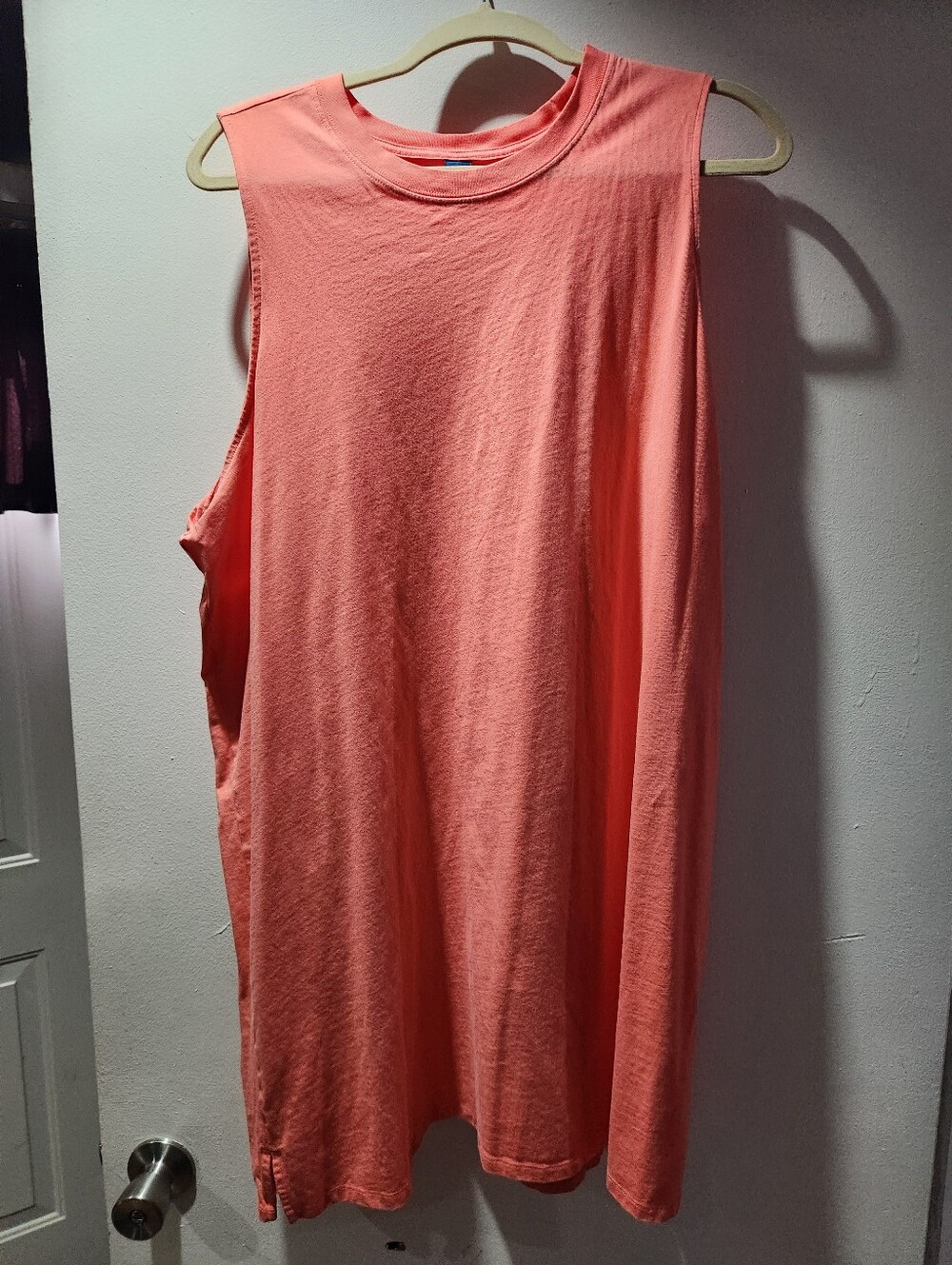 Sleeveless Coral Pink Women's Tank Top Dress